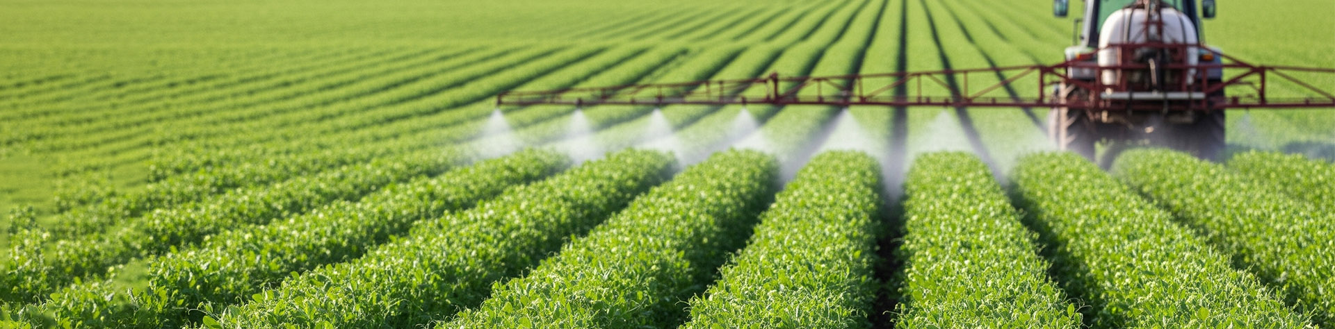 Tractor using ozone for agriculture for healthy crops.